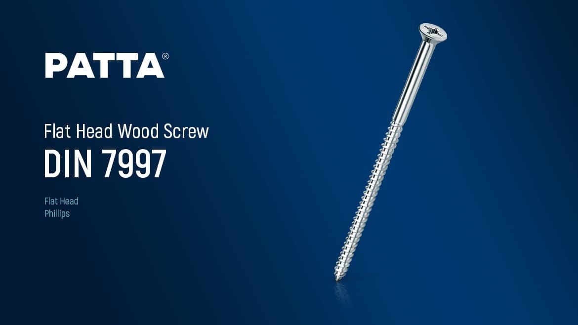 برغي خشب رأس مسطح DIN 7997