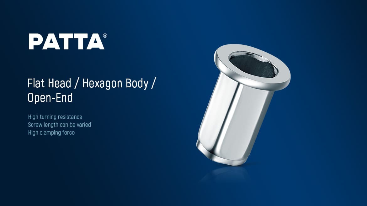 Cabeça Plana / Corpo Hexagonal / Ponta Aberta