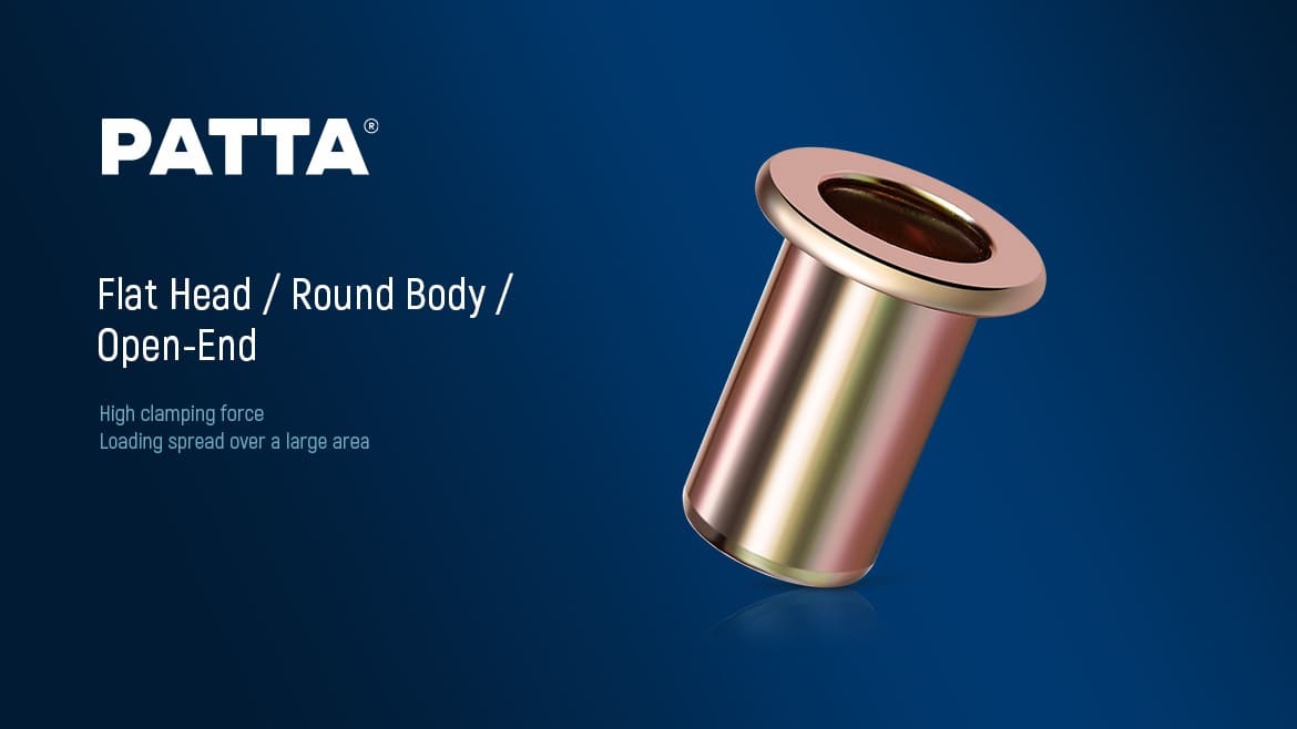 Cabeça Plana / Corpo Redondo / Ponta Aberta