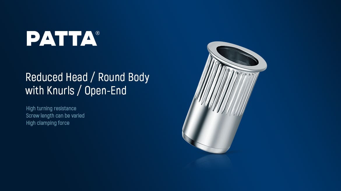 Cabeça Reduzida / Corpo Redondo com Estrias / Ponta Aberta