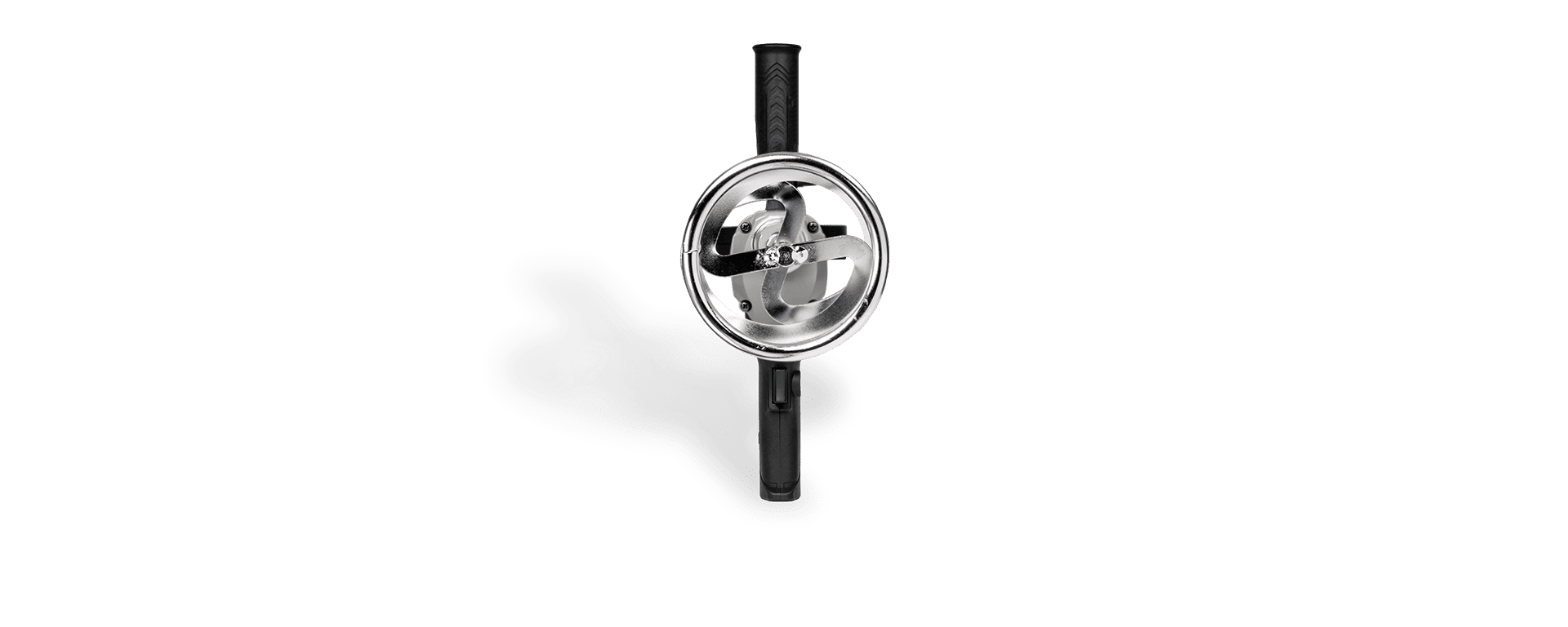 Alça em forma de D que gira livremente 360° para operação suave